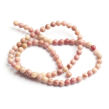 Бусины Натуральный Родонит Класс А Круглые, 4мм, Отверстие 1мм, около 86шт/39см/нить, (УТ100023151)