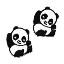 Нашивка на Одежду Вышитая, Термонаклейка, Аппликация, Панда, 51x44мм, (УТ100023441)