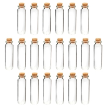 Стеклянная Бутылочка для Бисера и Бусин с Пробкой, 75x22мм, Отверстие 12.5мм, Обьем 28мл, (УТ100023530)