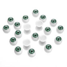 Глазки для Игрушек, Круглые, Цвет: Зеленый, Размер: Диаметр 12мм, Толщина 6мм, (УТ100023580)