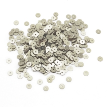 Пайетки, Круглые, Непрозрачные, эффект Античный Металлик, Цвет: Серебристо-серый, Размер: 4мм,  около 2000шт/10г, (УТ100024093)