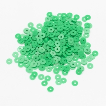Пайетки, Круглые, Матовые, Цвет: Зеленый, Размер: 4мм, около 1500шт/10г, (УТ100024173)