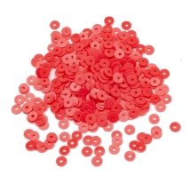 Пайетки, Круглые, Матовые, Цвет: Коралловый, Размер: 4мм, около 1500шт/10г, (УТ100024179)