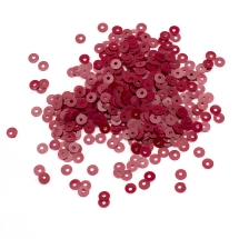 Пайетки, Круглые, Матовые, Цвет: Красный, Размер: 4мм, около 1500шт/10г, (УТ100024180)