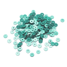 Пайетки, Круглые, Непрозрачные, эффект Античный Металлик, Цвет: Морской-зеленый, Размер:4мм, около 2000шт/10г, (УТ100024230)