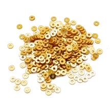 Пайетки, Круглые, Непрозрачные, эффект Античный Металлик, Цвет: Желтое Золото, Размер:3мм, около 3000шт/10г, (УТ100024248)