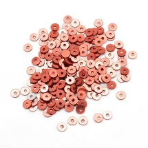 Пайетки, Круглые, Непрозрачные, эффект Античный Металлик, Цвет: Медно-красный, Размер: 3мм, около 3000шт/10г, (УТ100024254)