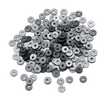 Пайетки, Круглые, Матовые, с Блестками, Цвет: Графитовый, Размер: 4мм, около 1500шт/10г, (УТ100024273)