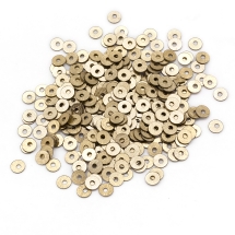 Пайетки, Круглые, Блестящие, Цвет: Темное Золото, Размер: 4мм, около 2000шт/10г, (УТ100024277)