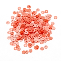 Пайетки, Круглые, Перламутровые, Цвет: Коралловый, Размер: 4мм, около 2500шт/10г, (УТ100024313)