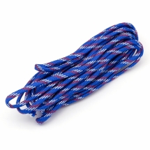 Шнур Паракорд Полиэстер и Спандэкс, подходит для плетения браслетов, Полосатый, Цвет: Синий, Размер: 4мм, (УТ100024343)