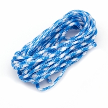 Шнур Паракорд Полиэстер и Спандэкс, подходит для плетения браслетов, Полосатый, Цвет: Синий, Размер: 4мм, (УТ100024350)