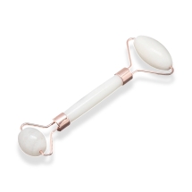 Массажер Инструмент для Массажа из Белого Нефрита и Латуни, Розовое Золото, 14-15см, (УТ100024468)