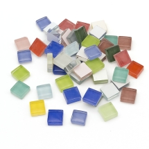 Стеклянные Кабошоны, Мозаика, Квадрат, Микс, 10х10х4мм, около 50шт/50г, (УТ100024752)