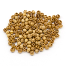 Бусины Деревянные Круглые Неокрашенные, 6мм, Отверстие 1.5мм, около 330шт/25г, (УТ100024962)