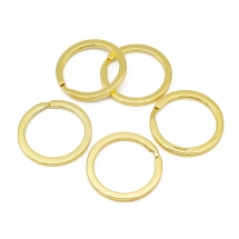Кольцо Замочек, для Брелков и Ключей,  Цвет: Золото, Размер: 25х2мм, Внутренний Диаметр 20мм, (УТ100025104)