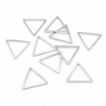 Коннектор Треугольник, Латунь, Цвет: Серебро, Размер: 13x15x1мм, Внутренний Размер 11x12мм, (УТ100025147)