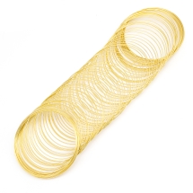 Проволока с Памятью Стальная для Браслетов 60х0.6мм, Золото, (УТ100025526)