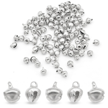 Кулоны Подвески Колокольчики Железные, Серебро, 9.5х8х7мм, Отверстие 1-2мм, (УТ100026142)