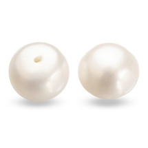Жемчуг Натуральный Пресноводный Класс ААА Круглый, Белый, 11-12х6-7мм, Несквозное Отверстие 1мм, (УТ100026169)