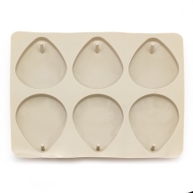 Силиконовая форма, Капля, Цвет: Бежевый, Размер: 26.4х22.5х2.5см, Внутренний Размер 10.1х7.8см,  (УТ100026433)