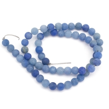 Бусины Натуральный Синий Авантюрин Класс А Круглые Матовые, 6мм, Отверстие 1мм, около 63шт/38см/нить, (УТ100026558)