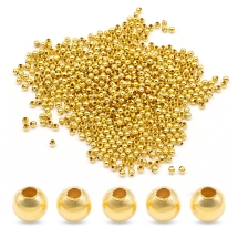 Бусины-Разделители Железные Круглые, Золото, 4мм, Отверстие 1.5мм, около 408шт/50г, (УТ100026593)