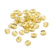 Бусины-Разделители Бижутерный Сплав, Твист, Цвет: Золото, Размер: 9х1мм, Отверстие 1мм, (УТ100026607)