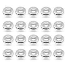 Бусины-Разделители Латунные Плоские Круглые, Серебро, 4х1.5мм, Отверстие 1мм, (УТ100026614)