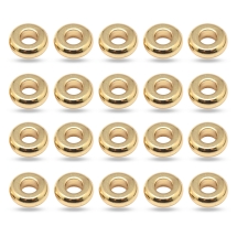 Бусины-Разделители Латунные Плоские Круглые, Золото, 4х1.5мм, Отверстие 1мм, (УТ100026615)