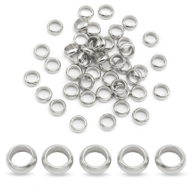 Бусины-Разделители Нержавеющая Сталь Кольцо, 6x2мм, Отверстие 4мм (УТ100026625)