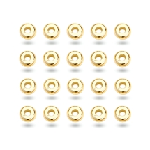 Бусины-Разделители Диск, Латунь, Позолота 18К, 4х1.6мм, Отверстие 1.5мм, (УТ100026635)