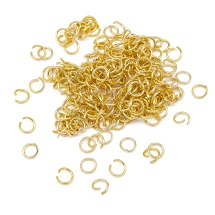 Колечки Одинарные Открытые Соединительные Нержавеющая Сталь, Золото, 4x0.6мм, (УТ100027074)