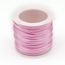 Шнур Нейлоновый Плетеный круглый, Цвет: Розовый, Толщина 2мм, около 10м/катушка, (УТ100027531)
