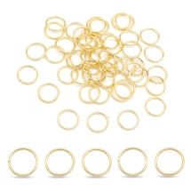 Колечки Одинарные Открытые Соединительные Нержавеющая Сталь, Позолота 18К, 6x0.8мм, (УТ100027849)