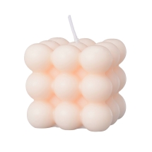 Декоративная Бездымная Свеча из Парафина, Бежевая, 62х62х58мм, (УТ100027946)