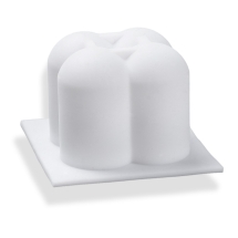 Форма для Изготовления Свечи, Силикон, Цвет: Белый, Размер: 56х55х37мм, Веутри 35х35х36 (УТ100027950)