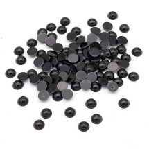 Глазки круглые для игрушек, Пластик, Черный, 8х3.5мм, (УТ100027957)