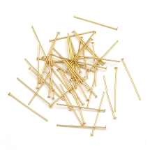 Пины Гвоздики Плоская Шляпка, Нержавеющая Сталь, Золото, 25х0.7мм, Шляпка 1.5мм, (УТ100027980)