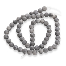 Бусины Натуральный Черный Лаврикит, Матовые, Круглые, 4-4.5мм, Отверстие 1мм, около 80шт/36см/нить, (УТ100028318)