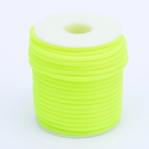Шнур Резиновый Синтетический Полый, Цвет: Желто-зеленый, Толщина 4мм, Отверстие 2мм, (УТ100028376)