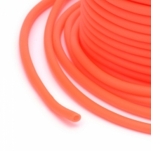 Шнур Резиновый Синтетический Полый, Цвет: Оранжево-красный, Толщина 4мм, Отверстие 2мм, (УТ100028380)