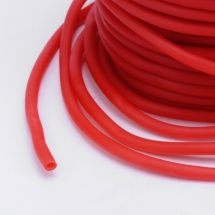 Шнур Резиновый Синтетический Полый, Цвет: Красный, Толщина 4мм, Отверстие 2мм, (УТ100028390)