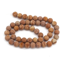 Бусины Натуральная Пейзажная Яшма Круглые Матовые, 8-8.5мм, Отверстие 1мм, около 45шт/38см/нить, (УТ100028411)
