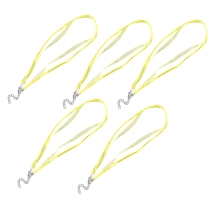 Основа для Ожерелья, 2 Хлопковых Вощеных Шнура и Лента Органза, Застежка и Цепочка, Цвет: Желтый, Длина 45см, Шнур 1мм, Лента 7мм, (УТ100028592)