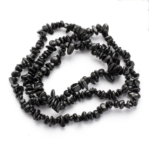Бусины Натуральный Черный Турмалин Крошка, 4-12x4-7x2-5мм, Отверстие 1мм, 81см/нить, (УТ100028795)