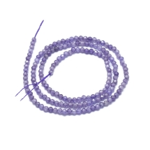 Бусины Фианиты / Кубический Цирконий, Круглые, Граненые, на Нитях, Цвет: Сланцево-синий, Размер: 2мм, Отверстие: 0.5мм, около 160шт/36см, (УТ100030831)