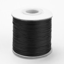Шнур Корея Вощеный Полиэстер, подходит для плетения браслетов, Цвет: Черный, Размер: 0.5мм, 165м/катушка, (УТ100030441)