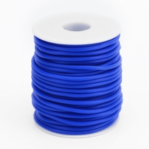 Шнур Резиновый Синтетический полый, Цвет: Синий, Размер: Толщина 2мм, Отверстие около 1мм, 50м/катушка, (УТ100030467)
