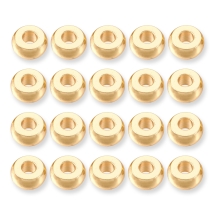 Бусины-Разделители Нержавеющая Сталь Плоские Круглые, Позолота 18К, 4x2мм, Отверстие 1.6мм, (УТ100030936)